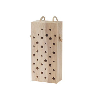 Kleines Insektenhotel, natur, Erle, 10 x 6 x H 22 cm Kleines Insektenhotel, natur, Erle, 10 x 6 x H 22 cm
