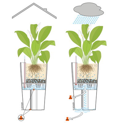 Lechuza 'Cilindro Cottage 23', mokka, ca. Ø 23 x H 41 cm