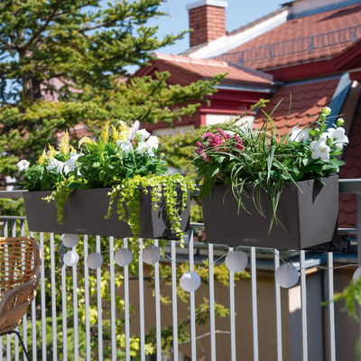 Lechuza 'Balconera Color 100' schiefergrau, ca. 99 x 19 x H 19 cm