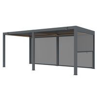 Seitenteil für Pergola, anthrazit, ca. 400 x 250 cm