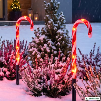 LED Zuckerstangen, bunt, Höhe ca. 55 cm, 6 Stück LED Zuckerstangen, bunt, Höhe ca. 55 cm, 6 Stück