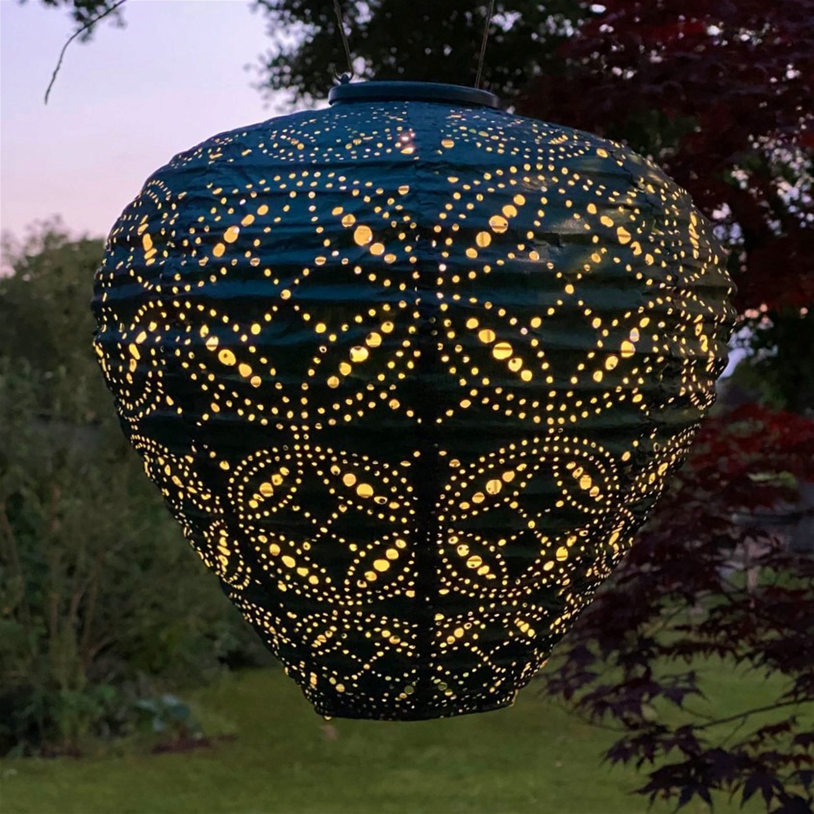 Solarlaterne 'Balloon 30', seablue, Ø 30 x 30 cm