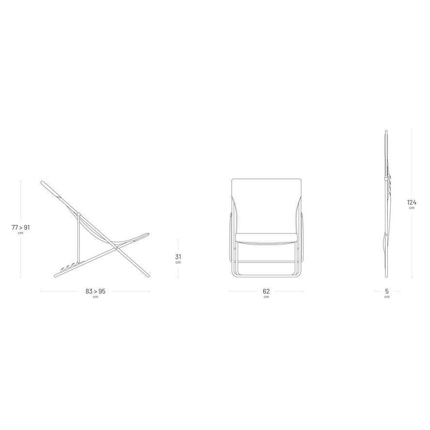 Lafuma Liegestuhl Maxi Transat, Batyline ISO, miel