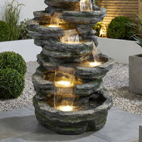 Gartenbrunnen inkl. Pumpe & Licht, Echtholzoptik, 78 x 78 x 147 cm Gartenbrunnen inkl. Pumpe & Licht, Echtholzoptik, 78 x 78 x 147 cm