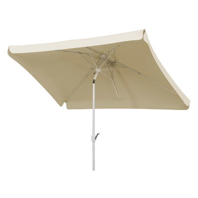 Sonnenschirm 'Oslo', mit Volant, natur, ca. 300 x 200 cm