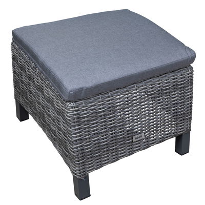 Hocker 'Bremen', Polyrattan, dunkelgrau, 42 x 50 x 54 cm Hocker 'Bremen', Polyrattan, dunkelgrau, 42 x 50 x 54 cm
