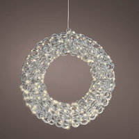 LED Kranz, 300 LEDs, silber, warmweiß, Ø ca. 38 cm LED Kranz, 300 LEDs, silber, warmweiß, Ø ca. 38 cm