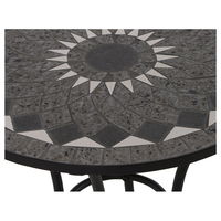 Siena Garden Gartentisch Como, matt schwarz, Ø ca. 60 cm