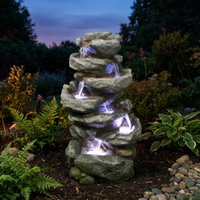 Brunnen aus Polyresin mit Pumpe, LED-Beleuchtung,10 m Kabel, ca. 56x44x102 cm Brunnen aus Polyresin mit Pumpe, LED-Beleuchtung,10 m Kabel, ca. 56x44x102 cm