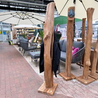 Garderobe mit Kleiderhaken, Teakwurzel, ca. 35 x 40 x H180 cm