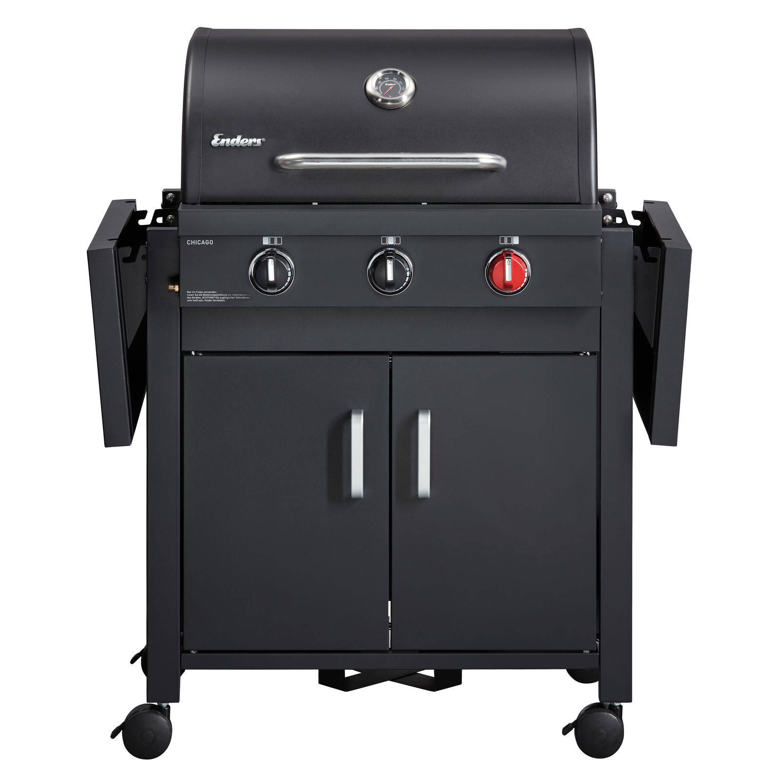 Enders Gasgrill Chicago Black 3 Turbo, matt graphit