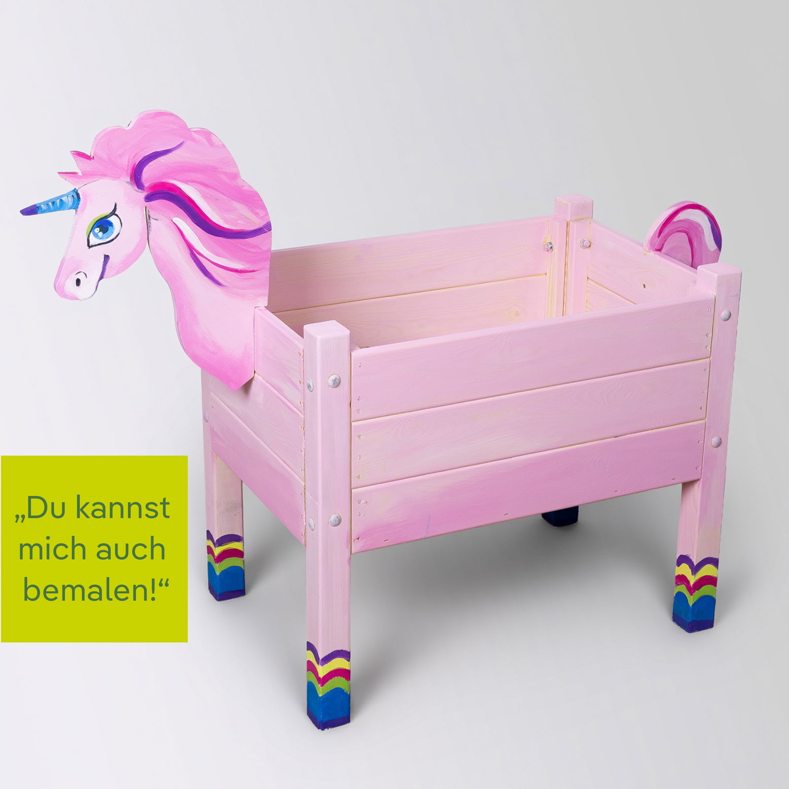 Kölle Kinderhochbeet 'Einhorn', natur, ca. 63 x 43 x H55 cm