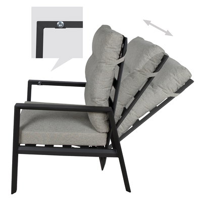 Kölle Loungesessel 'Kreta' inkl. Auflagen, grau Kölle Loungesessel 'Kreta' inkl. Auflagen, grau