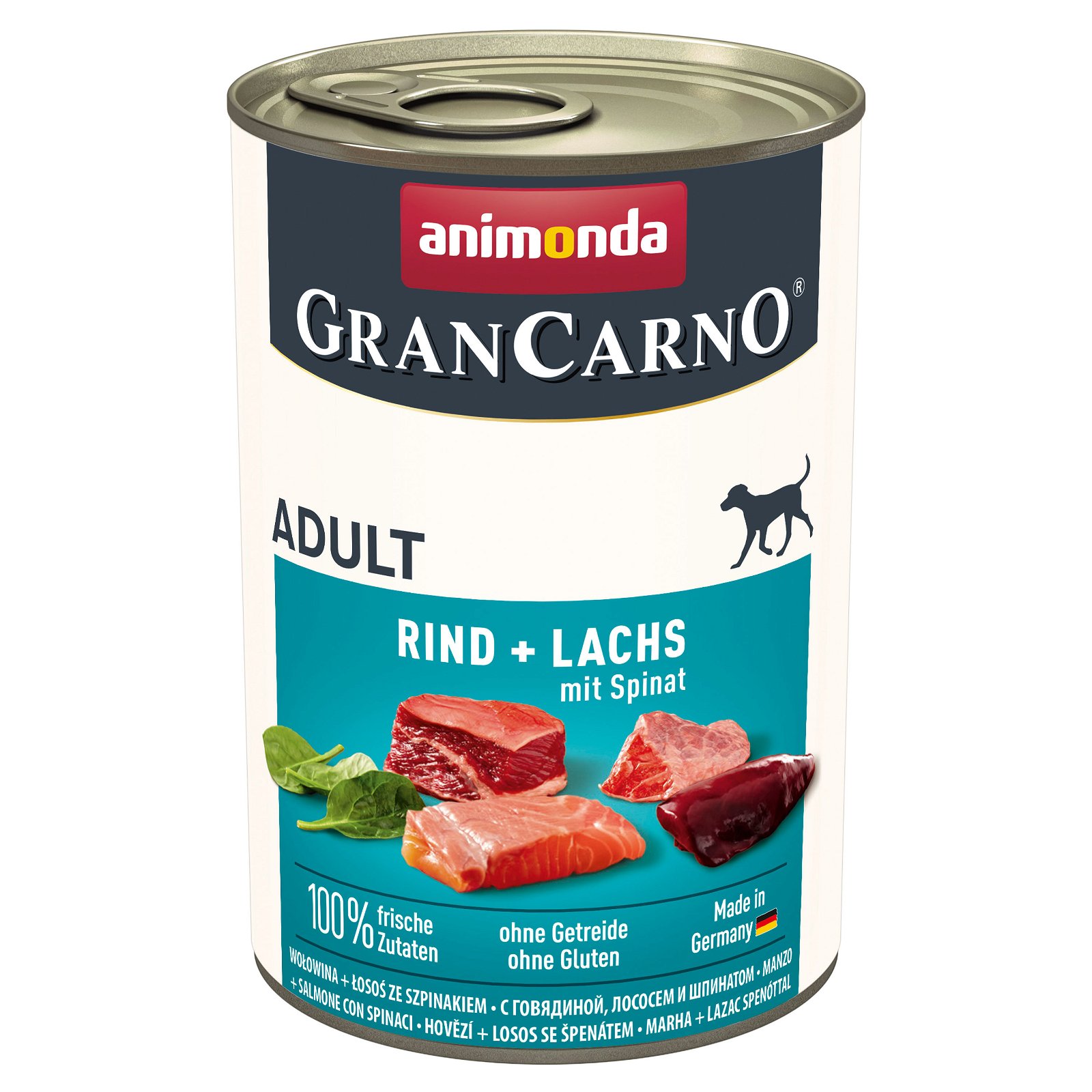 Hundefutter 'Animonda Cran Carno ® Adult', Rind, Lachs & Spinat, 400 g