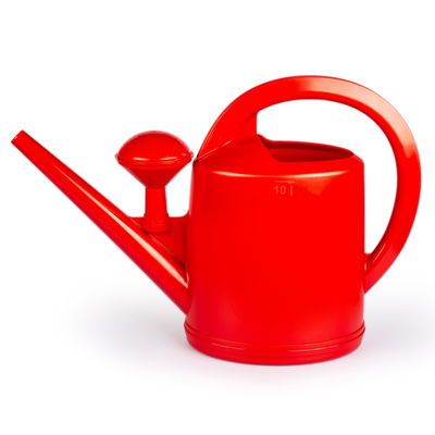 Stöckli Gießkanne, rot, mit Brausekopf, Kunststoff Stöckli Gießkanne, rot, mit Brausekopf, Kunststoff