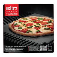 Weber Glasierter Grillstein, schwarz, Cordierit, ca. 41,4 x 40,6 cm