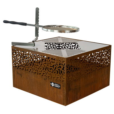 Edelstahl-Feuerstelle 'CUBE 500', rost, 45 x 75 x 75 cm Edelstahl-Feuerstelle 'CUBE 500', rost, 45 x 75 x 75 cm