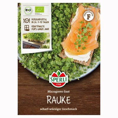 Bio-Saatgut, Bio-Microgreen-Saat 'Rauke', grün Bio-Saatgut, Bio-Microgreen-Saat 'Rauke', grün