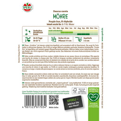 Sperli Saatgut Möhre 'Purple Sun', violett Sperli Saatgut Möhre 'Purple Sun', violett