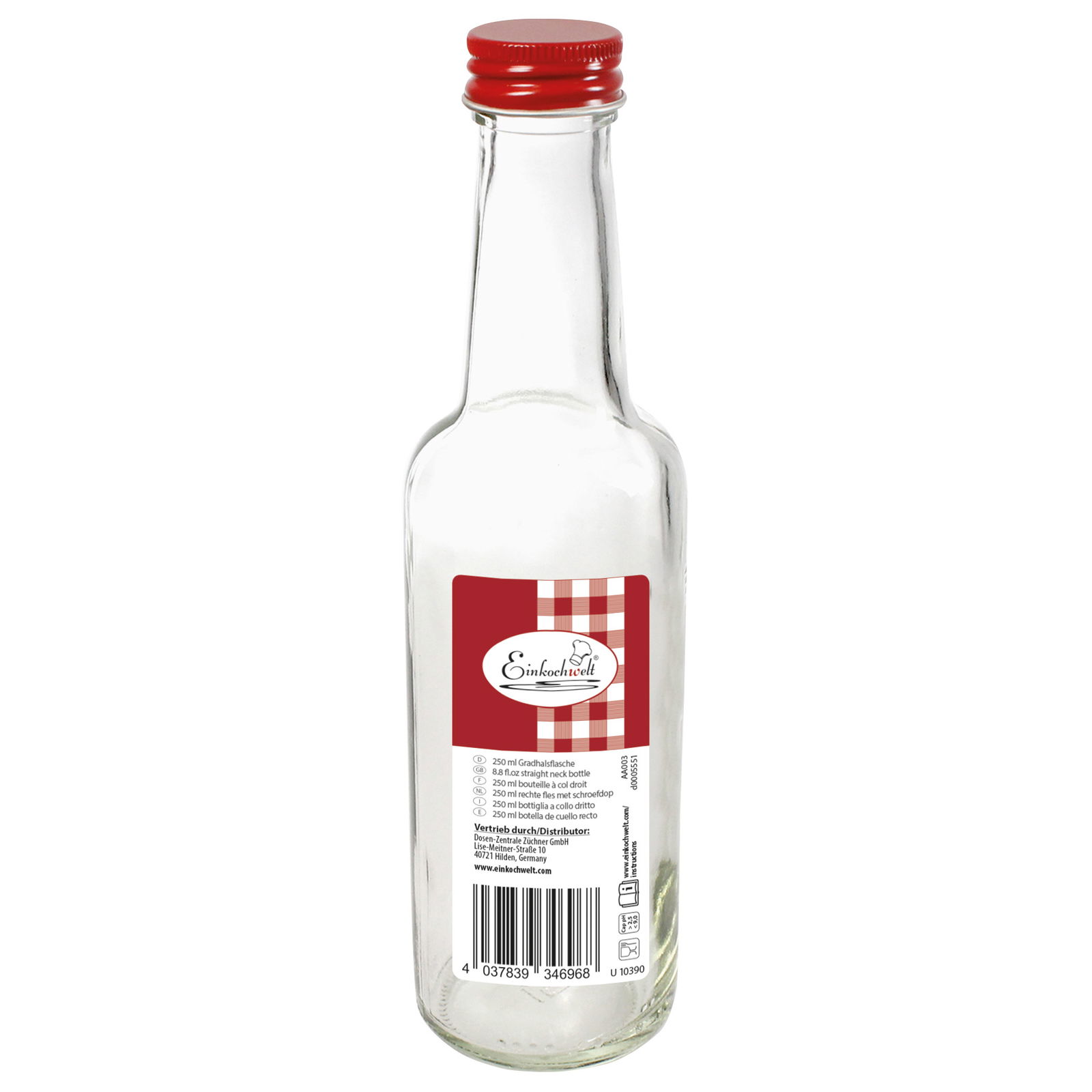 Gradhalsflasche, 250 ml