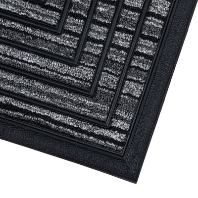 Kölle Fußmatte 'Supra Anthracite Stripes', ca. 45 x 75 cm