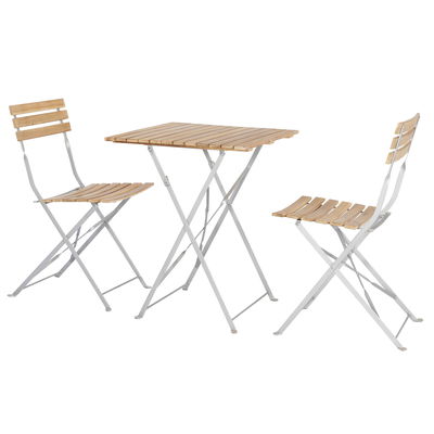 Biergartenset 'Sheffield', 3tlg., silber/natur