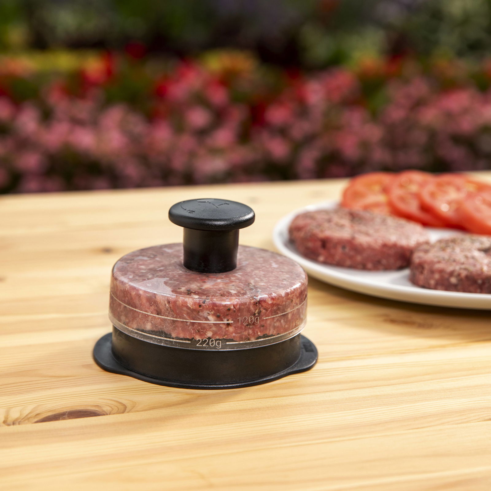 Weber Hamburgerpresse, schwarz, Edelstahl