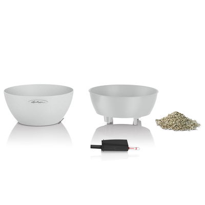 Lechuza 'Cubeto Stone 30', quarzweiß, ca. Ø 30 x 13,5 cm Lechuza 'Cubeto Stone 30', quarzweiß, ca. Ø 30 x 13,5 cm