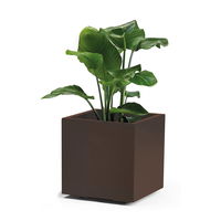 Euro 3 Plast Pflanztopf 'Kebe', rost, ca. 40 x 40 x H40 cm