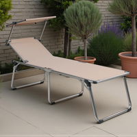 Sungörl Campingliege 'Mykonos Comfort Taupe', taupe