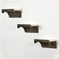 Wandliege 'Seegras', 3er-Set, schwarz, 15 x 25 x 40 cm
