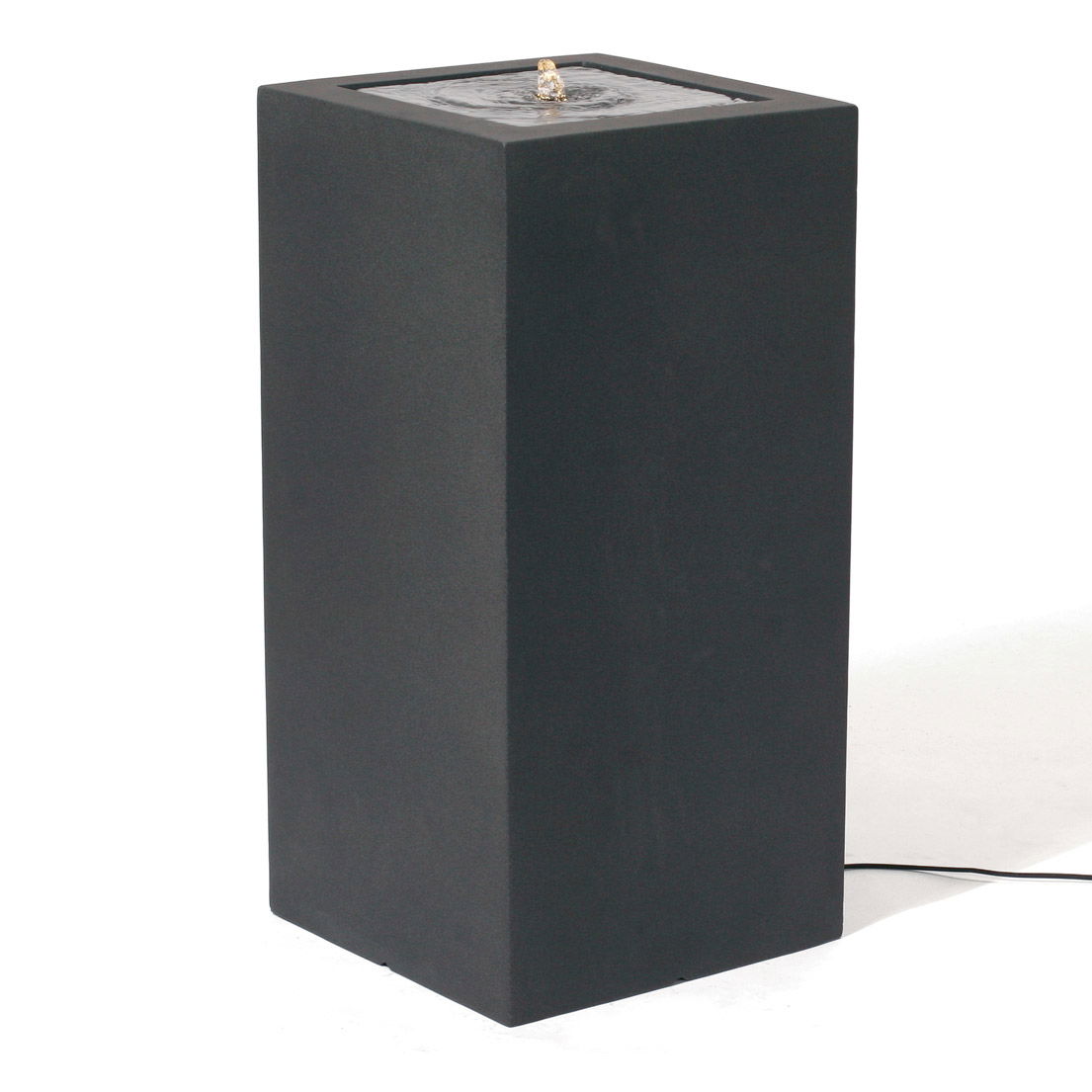 Kirschke Steingutbrunnen 'Sabadell', anthrazit, Ø 37 x H 75 cm