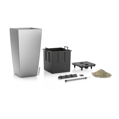 Lechuza 'Cubico 22', silber, ca. 22 x 22 x H 41 cm Lechuza 'Cubico 22', silber, ca. 22 x 22 x H 41 cm