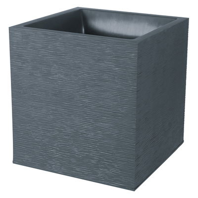 Eda Pflanztrog 'Graphit Dado', anthrazit, ca. 39,5 x 39,5 x H 43,5 cm