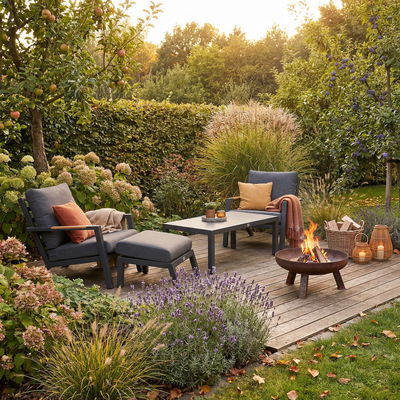 Loungeset 'Australien', 4tlg, anthrazit