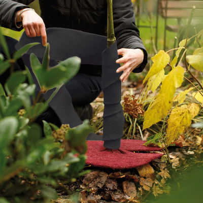 Winterschutz Jute-Filz Wickelband, anthrazit, L300 x B25 cm