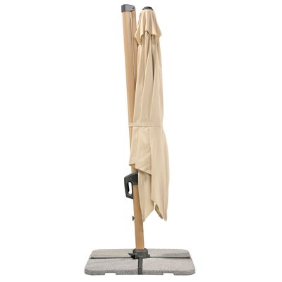 Sonnenschirm 'Rhodos Twist Woody', natur, ca. 300 x 300 cm Sonnenschirm 'Rhodos Twist Woody', natur, ca. 300 x 300 cm