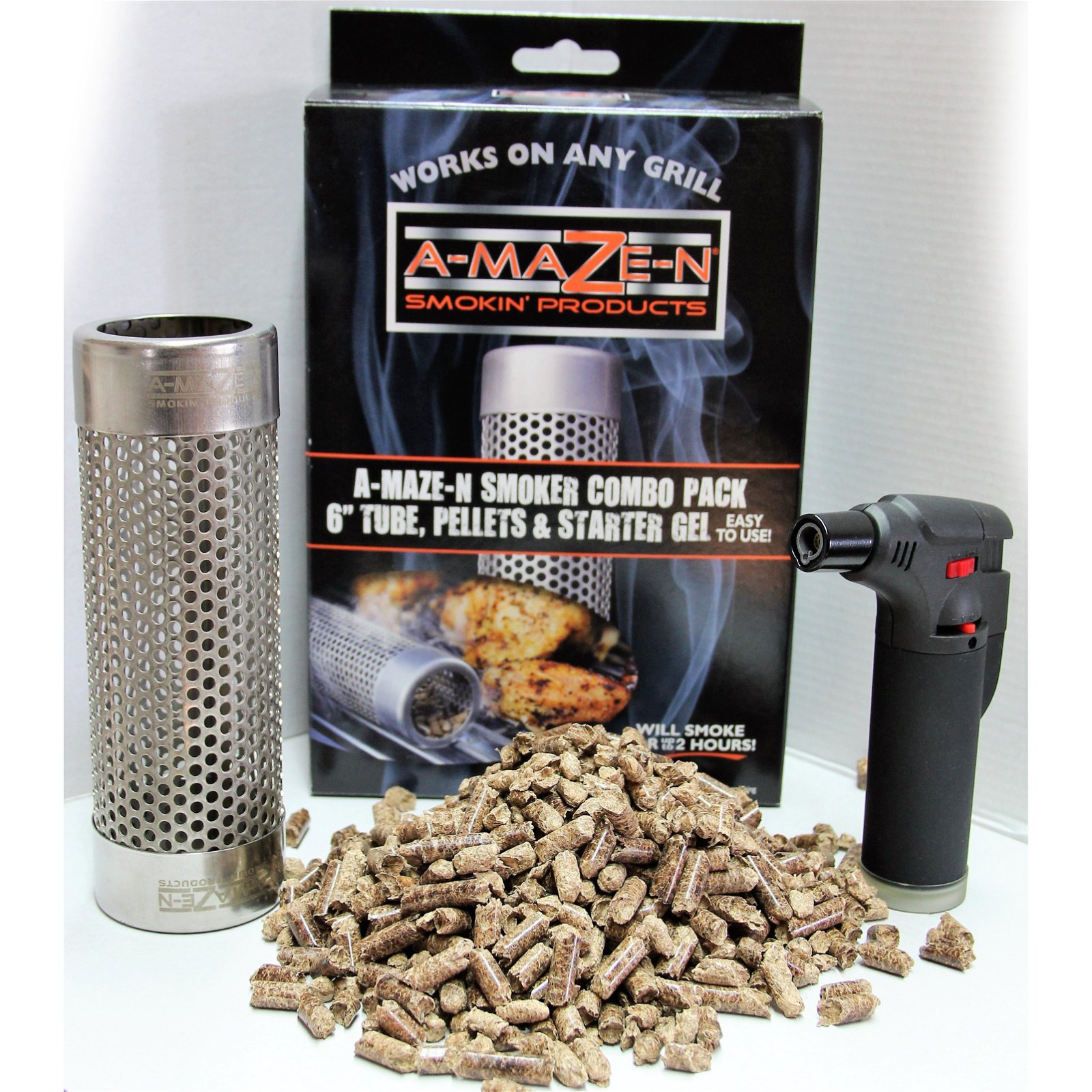 Tube Smoker-Set, 6‘‘ Tube Smoker, Pellets & Anzünder