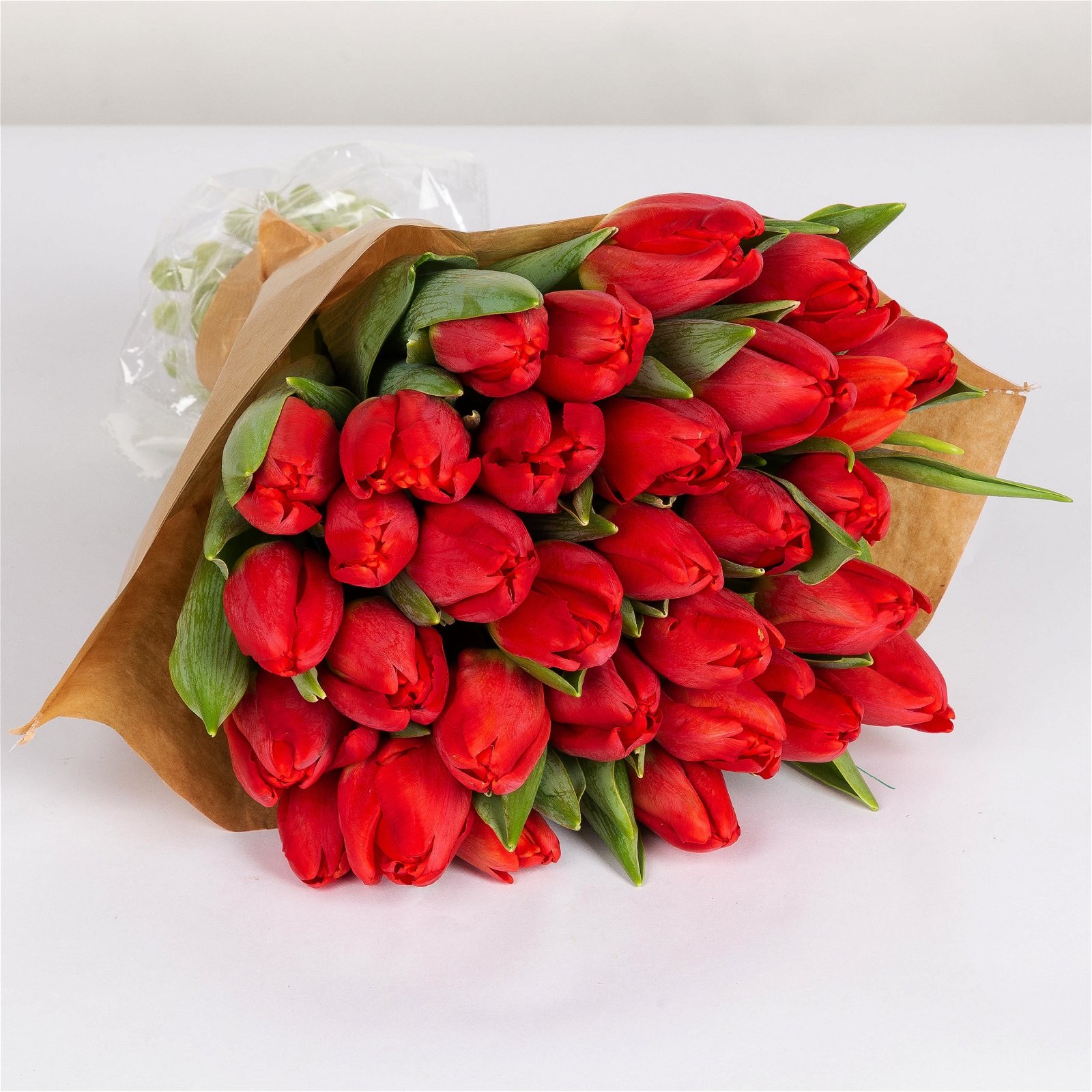 Blumenbund mit Tulpen, 50er-Bund, rot, inkl. gratis Grußkarte