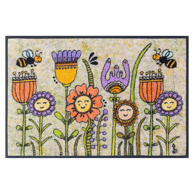 Kleen-Tex Fußmatte 'Friendly Flowers', ca. 75 x 50 cm