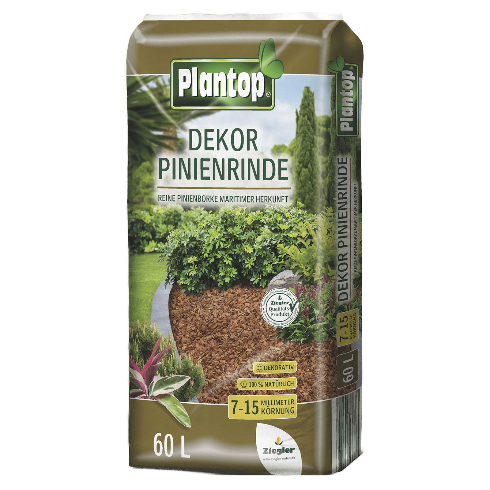 Plantop Piniendekor, braun, 7-15 mm, 39 Sack á 60 l, gesamt 2340 Liter