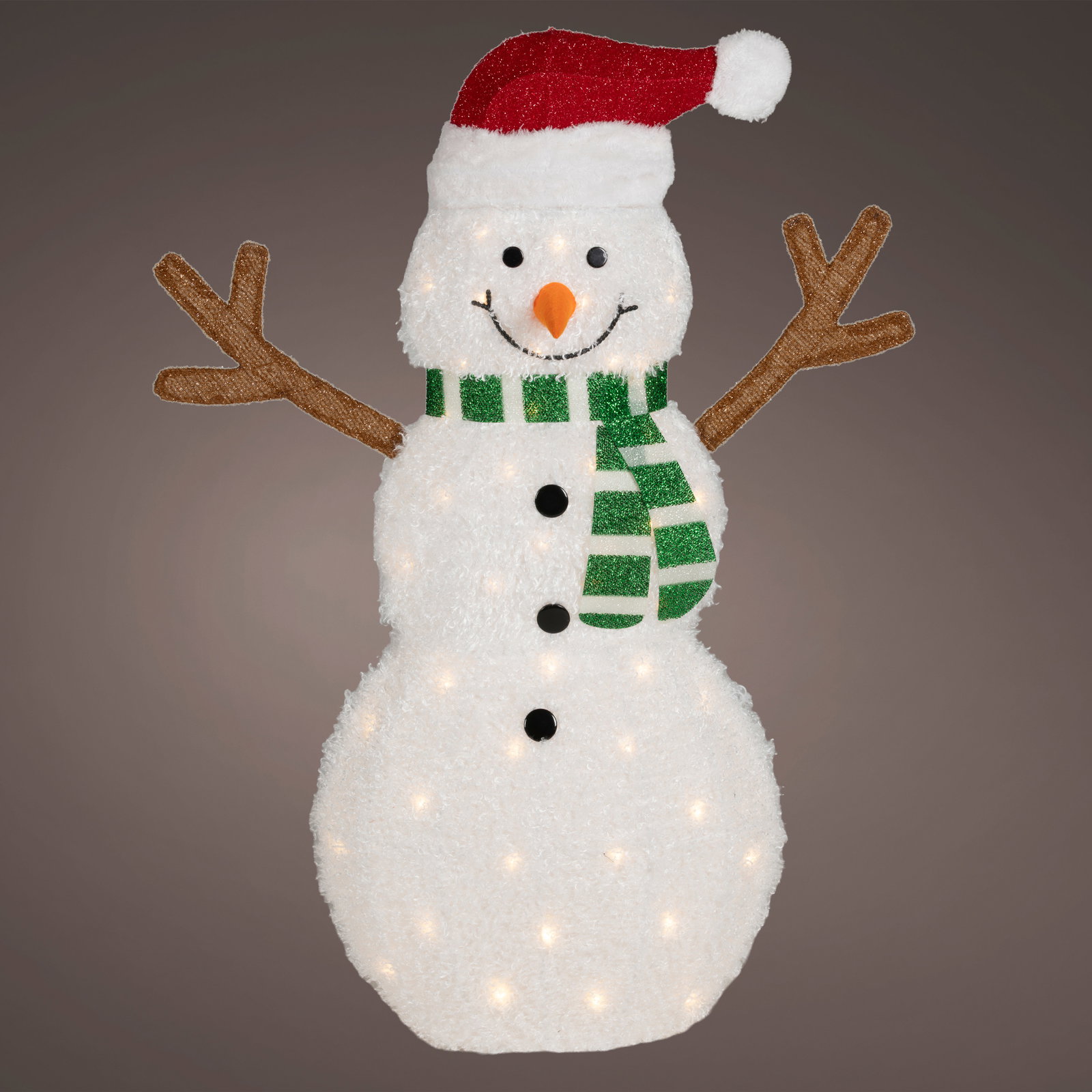 LED Stoff-Schneemann, 50 warmweiße LEDs, Höhe ca. 107 cm LED Stoff-Schneemann, 50 warmweiße LEDs, Höhe ca. 107 cm