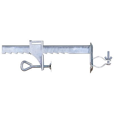 Balkonklammer, silber, Stahl Balkonklammer, silber, Stahl