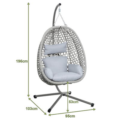 Hängesessel 'Topeka', grau