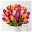 Blumenbund mit Tulpen, 50er-Bund, lila-pink-orange, inkl. gratis Grußkarte