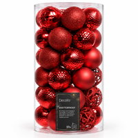Kugelmix, 37er-Set, weihnachtsrot, Kunststoff, ca. Ø 6 cm Kugelmix, 37er-Set, weihnachtsrot, Kunststoff, ca. Ø 6 cm