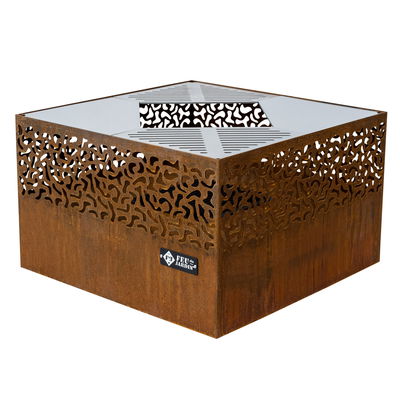 Edelstahl-Feuerstelle 'CUBE 500', rost, 45 x 75 x 75 cm Edelstahl-Feuerstelle 'CUBE 500', rost, 45 x 75 x 75 cm