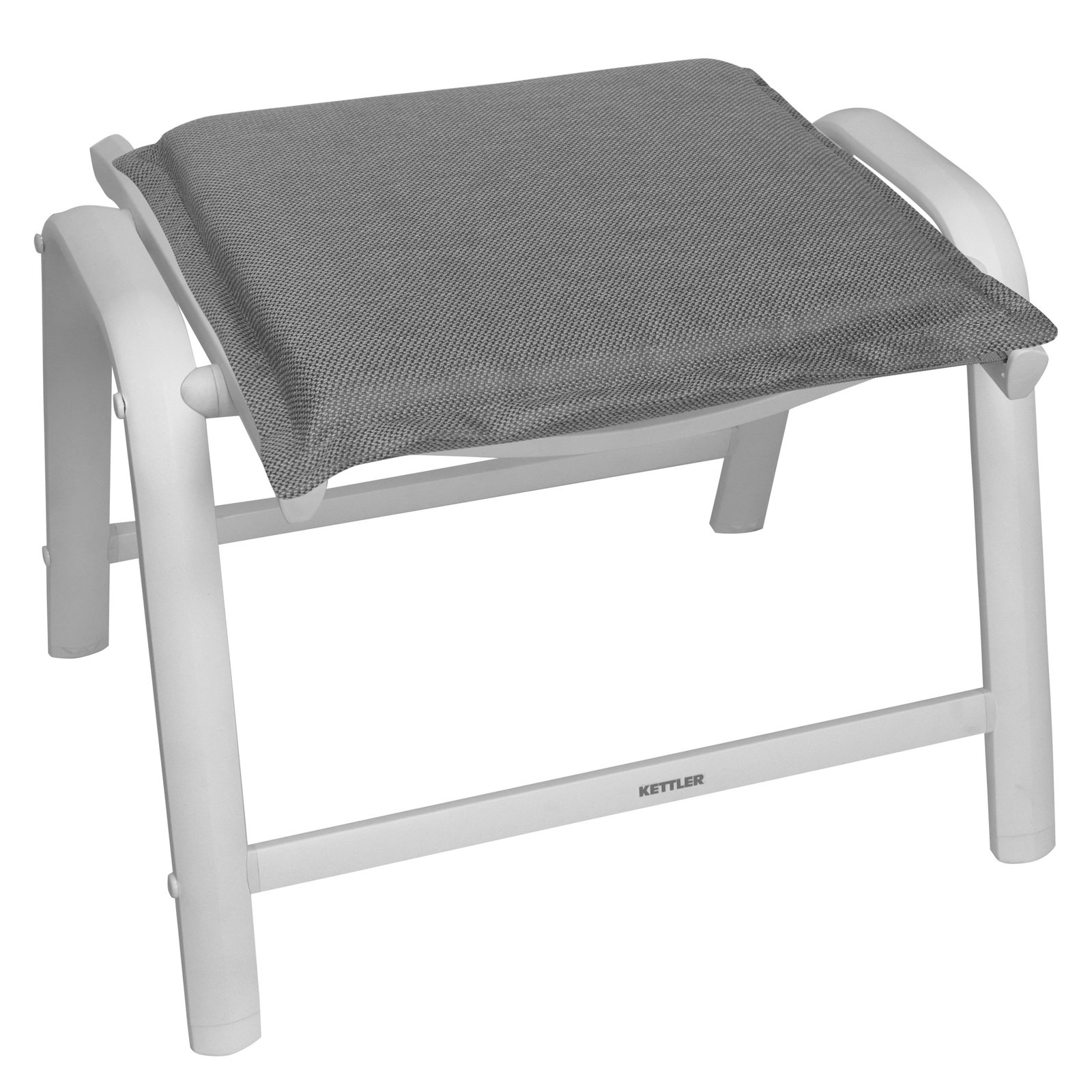 Kölles Beste Hockerauflage 'Twist', grau, ca. 52 x 52 cm