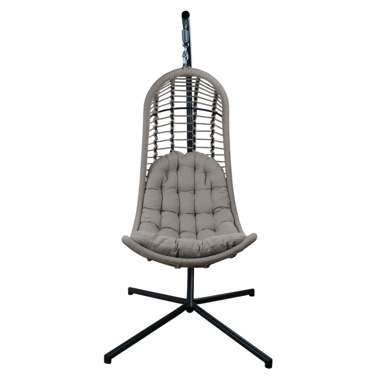 Sungörl Hängesessel 'Bardolino' inkl. Auflagen, anthrazit/braun