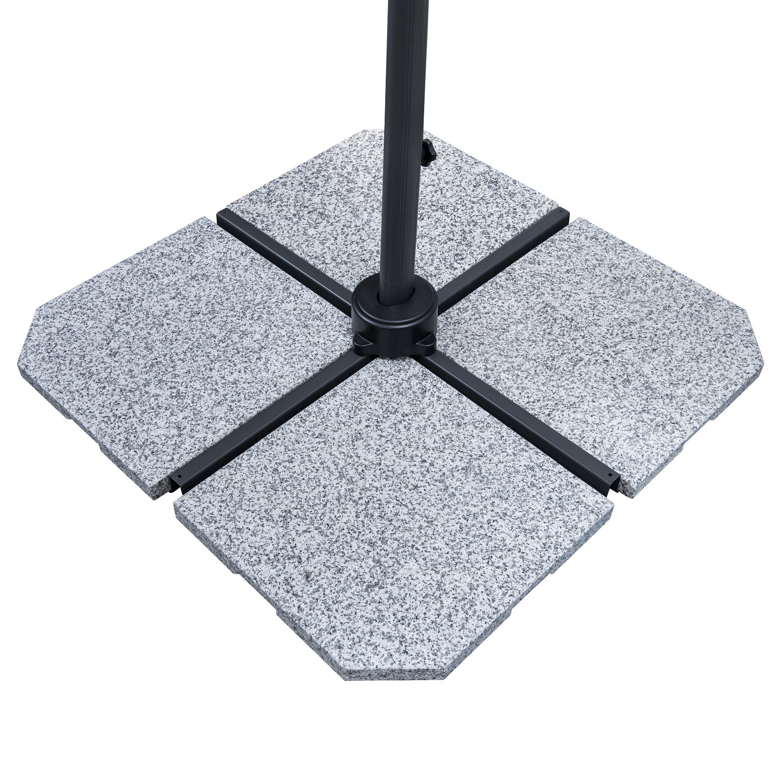 Granitplatte light für Sonnenschirm 25 kg, ca. 50x50x4 cm